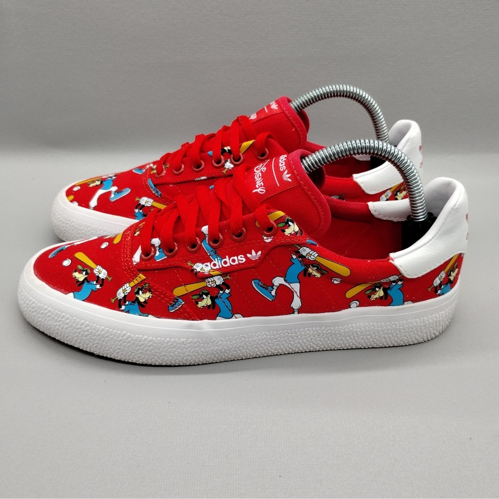 Disney x Adidas 3MC J 'Sport Goofy Pack Baseball' Mens Size 8 Red White Shoes‎